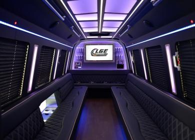 Fort Worth 18 Passenger Limo Bus Interior