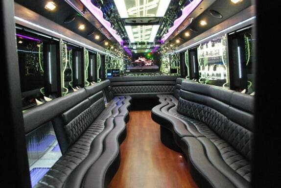 Fort Worth 25 Passenger Limo bus Interior