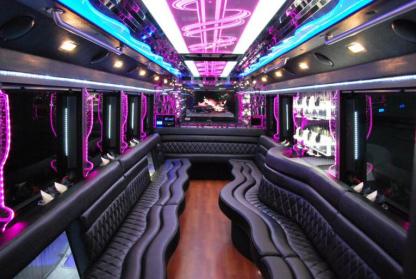 Fort Worth 50 Passenger Party Bus Interior